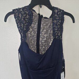 Navy Blue X by Xscape Evening Gown